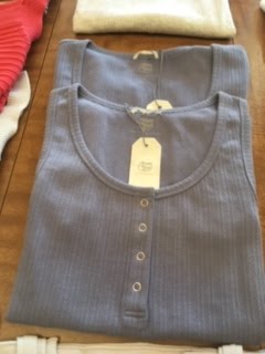 Grey ribbed henley top with a Crazy Fox price tag